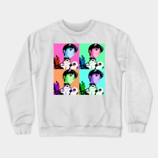 Shinji Ikari Andy Warhol Portrait Crewneck Sweatshirt